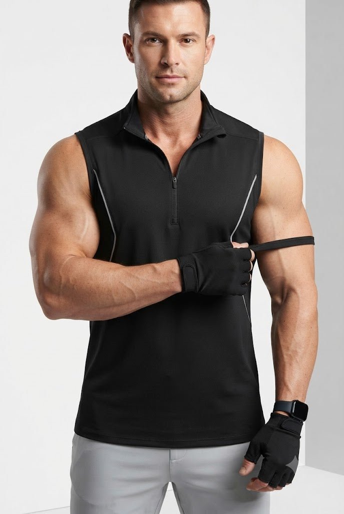 Velocity Quarter-Zip Training TankSports VestVOLTRA FIT