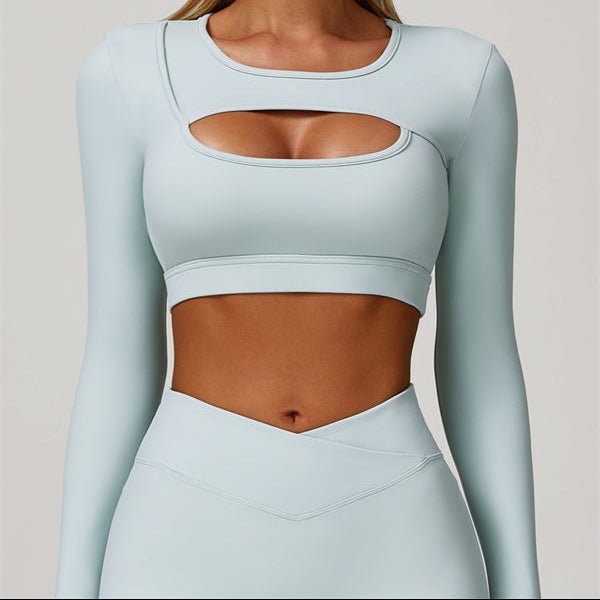 Veloura Long Sleeve Crop TopCrop Tops & TeesVOLTRA FIT
